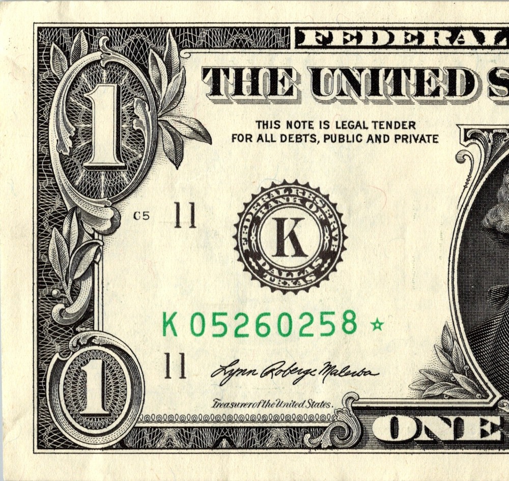 2021 K Star note One Dollar Bill Regular Run 3.2 pack note