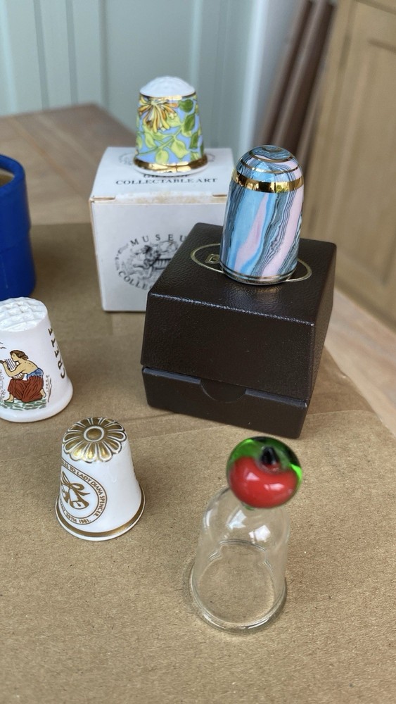 Miscellaneous Collection of 23 Thimbles Various Designs