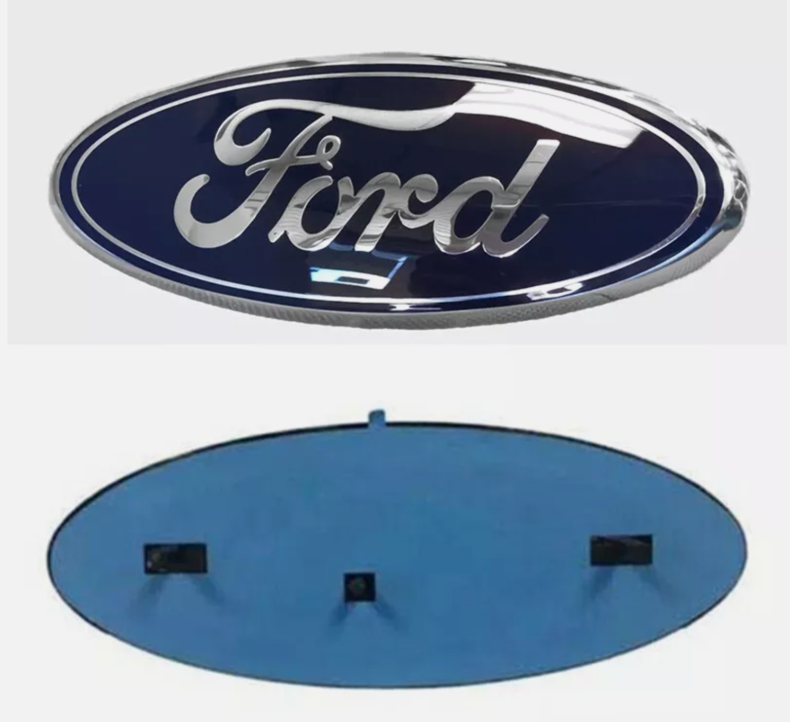 BLUE & CHROME 2005-2014 Ford F150 FRONT GRILLE/ TAILGATE 9 inch Oval Emblem 1PC