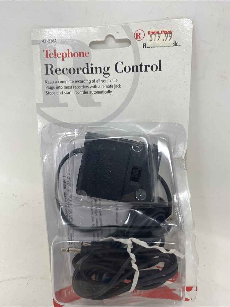RadioShack Telephone Recording Control In open package