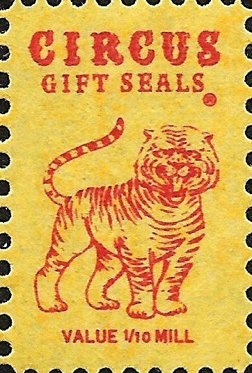 100 Circus Merchant Trade Stamps - MNH - Animals - Horse - Wagon - Elephant