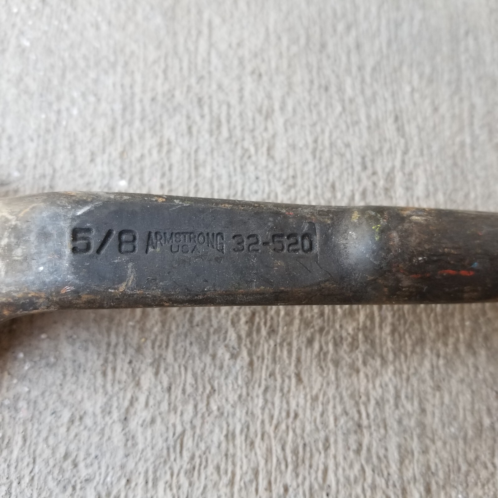 Armstrong 5/8" Open End Spud Wrench 32-520 USA Ironworker Offset Pin metal Tool