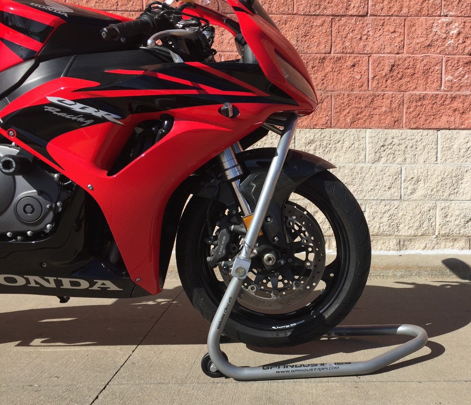 Front and Rear with Head Lift Motorcycle paddock race stands lifts set