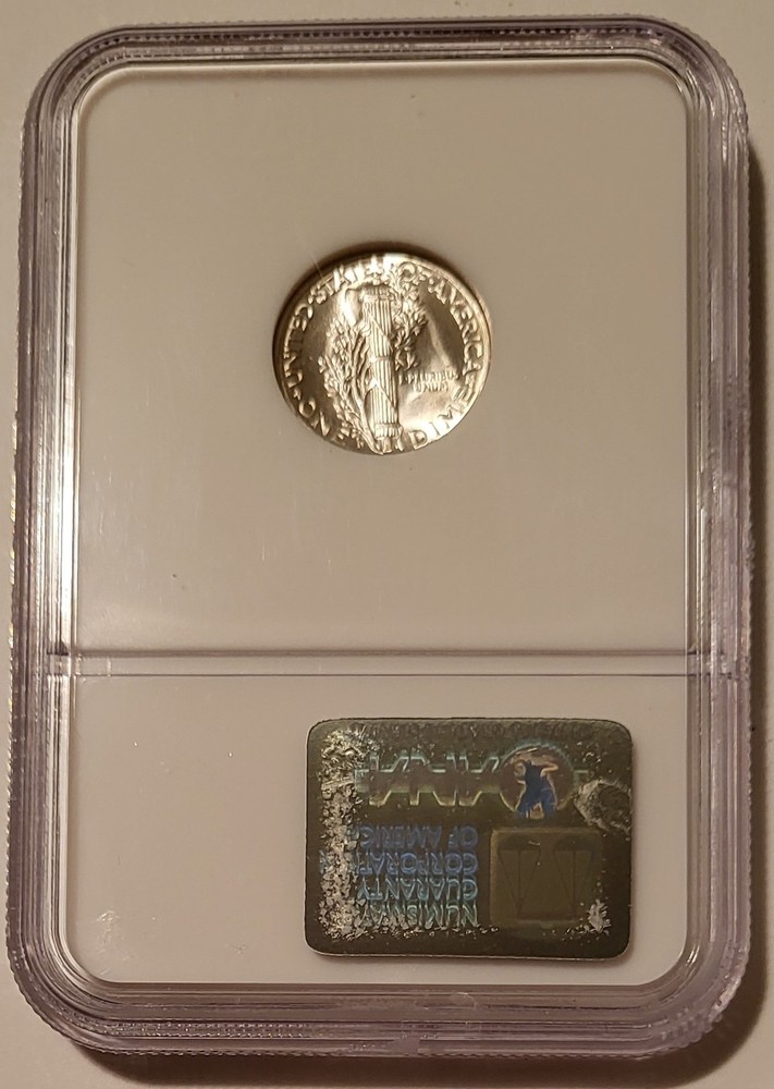 1943 D Mercury MS67 FB NGC Blast White