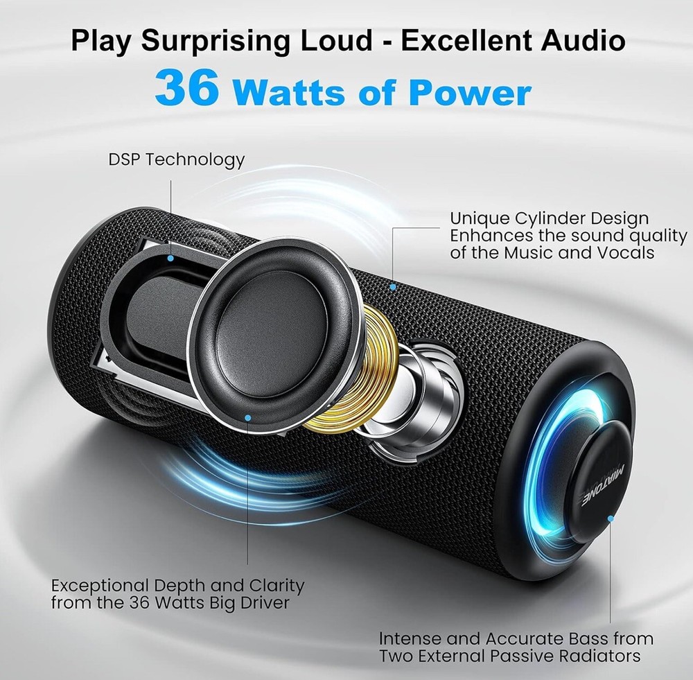 2 X Miatone Boo pro Splashproof Wireless Speaker