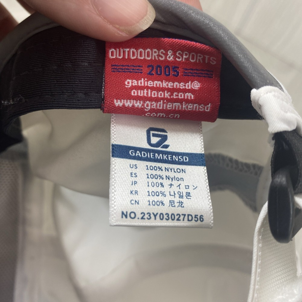 GADIEMKENSD Reflective Folding Outdoor Hat Unstructured Adjustable White Cap