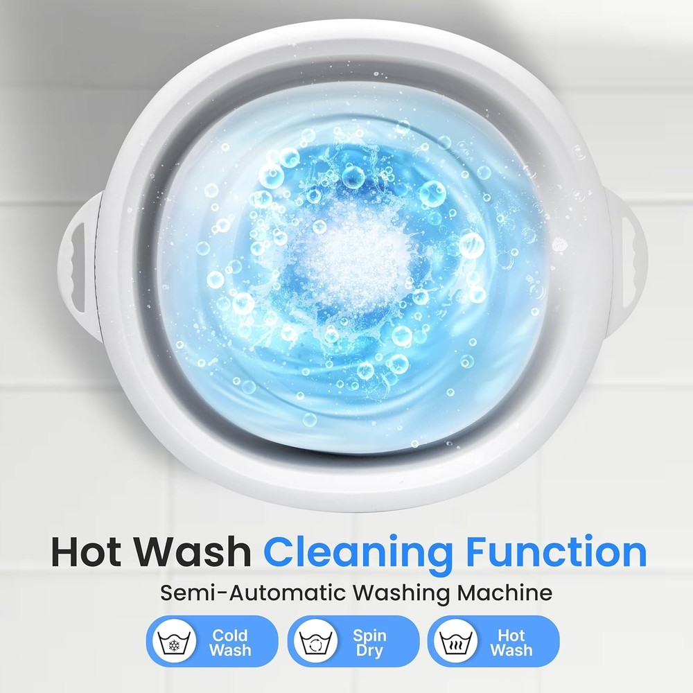 SereneLife Mini Portable Washing Machine - White (Open Box)