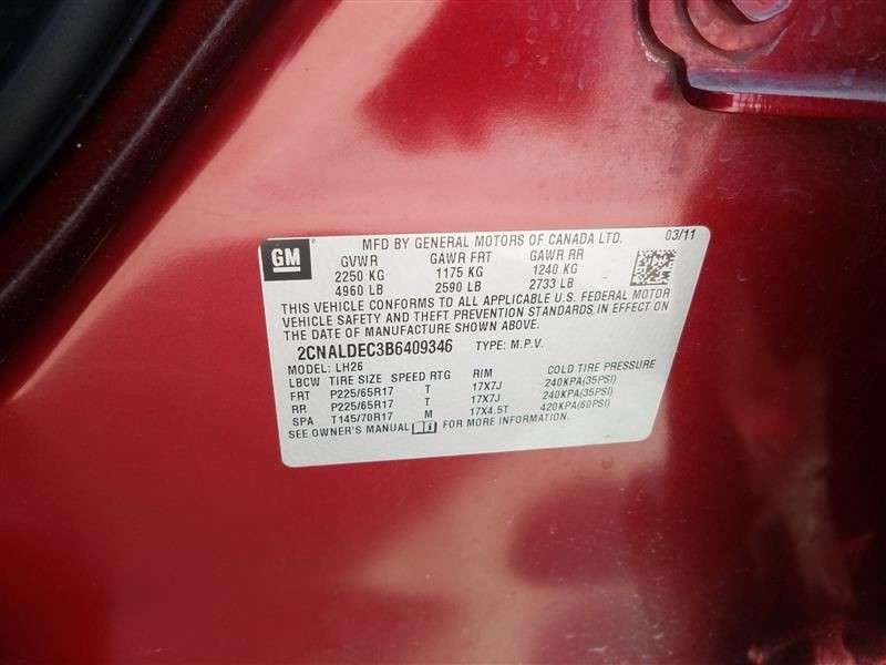 2010-2017 Chevrolet Equinox Speedometer Bezel Trim