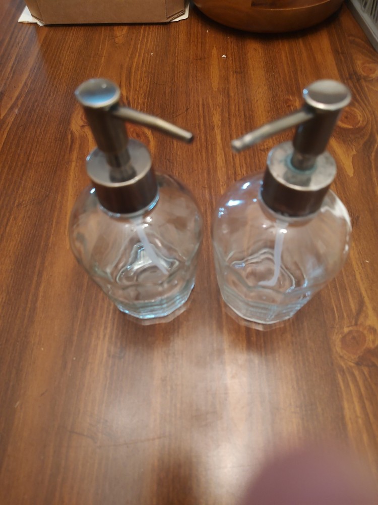 Glass Soap Bottle Set