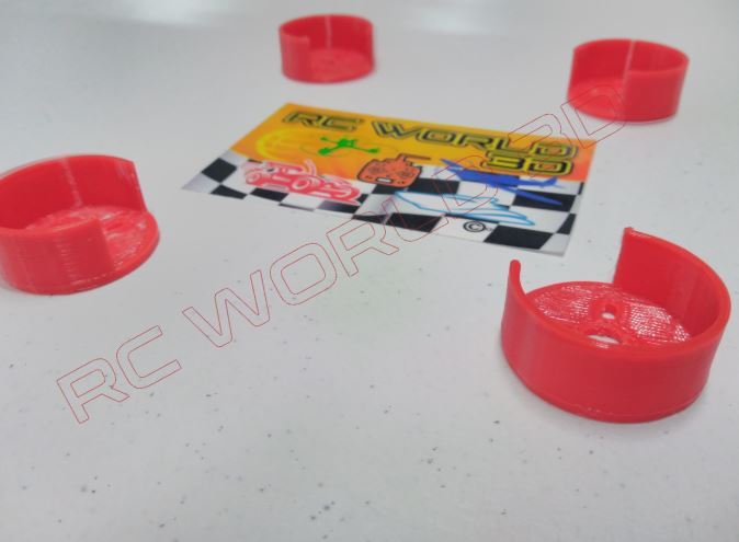 QUADCOPTER BRUSHLESS MOTOR MOUNT/BASE PROTECTOR 4PCS 3D PRINTED PLA RED HI-PRO