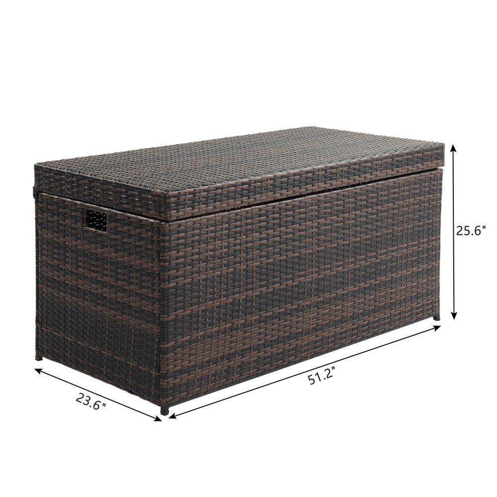 Simple And Practical Outdoor Deck Box Storage Box Brown Gradient, in stock