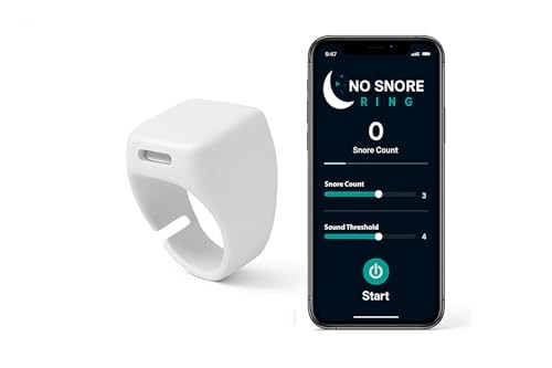 Smart Anti-Snoring Device with App Control, Comfortable One-Size Design, White