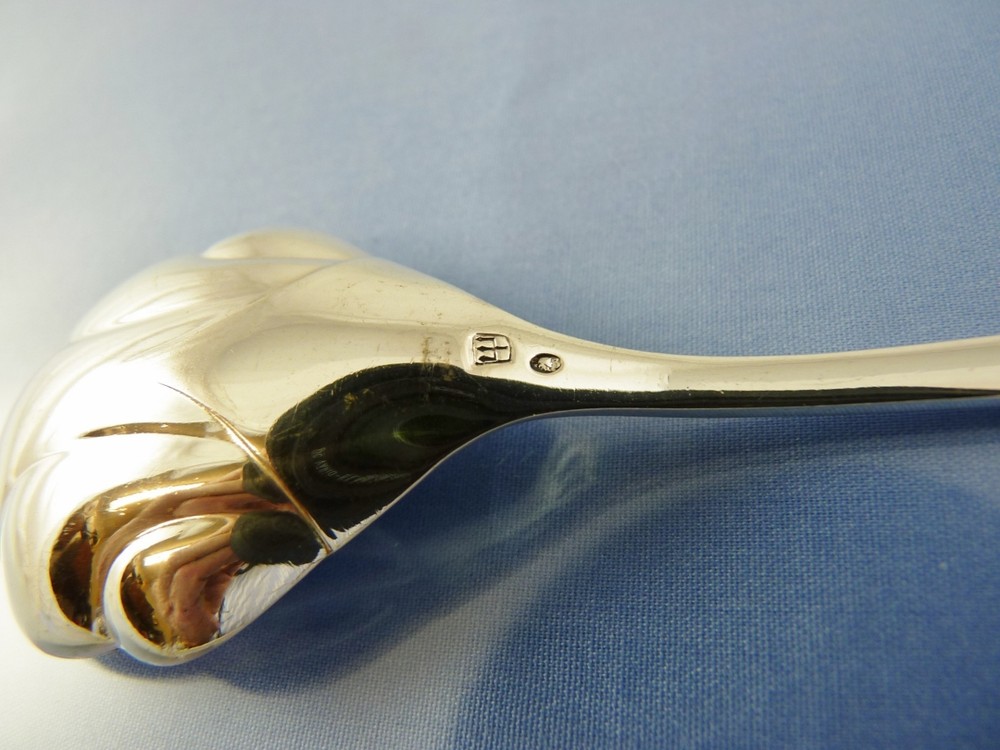 unknown TUDOR style SILVER .800 SUGAR SPOON BY POLISH MAKER