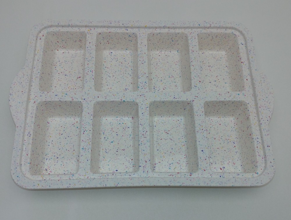 Trudeau Structure Silicone 8 Mini Loaf Baking Pan Soft Easy Release Metal Frame