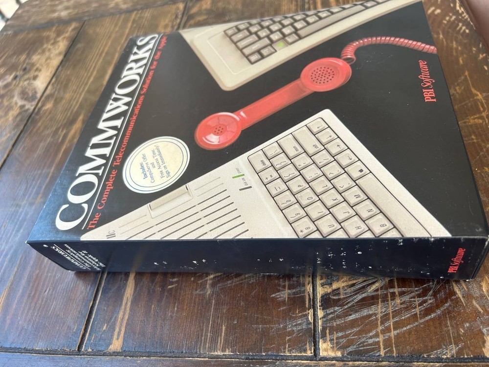 COMMWORKS PBI software Apple II Macintosh. Tlecommunications Solution 1986 year