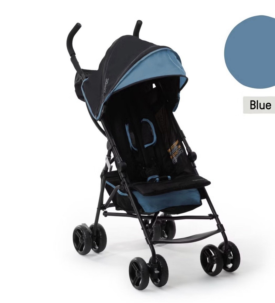 Summer Infant 3Dmini Lightweight Stroller Dusty Blue Single