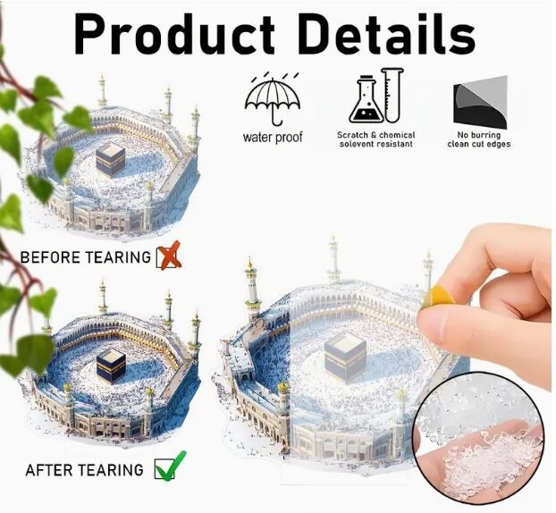 2D Tabletop Boho Acrylic Stand Kaaba Mecca Model