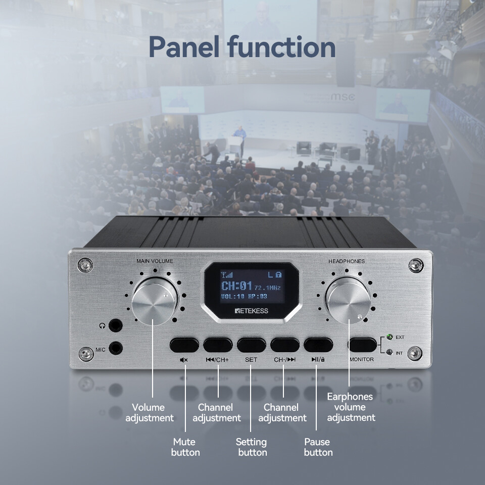 TT119 Desktop Transmitter Long Range Simultaneous Interpretation Equipment