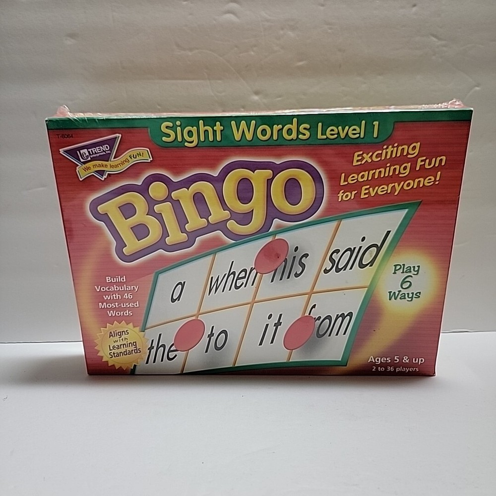 TREND Sight Words Level 1 Bingo Game New