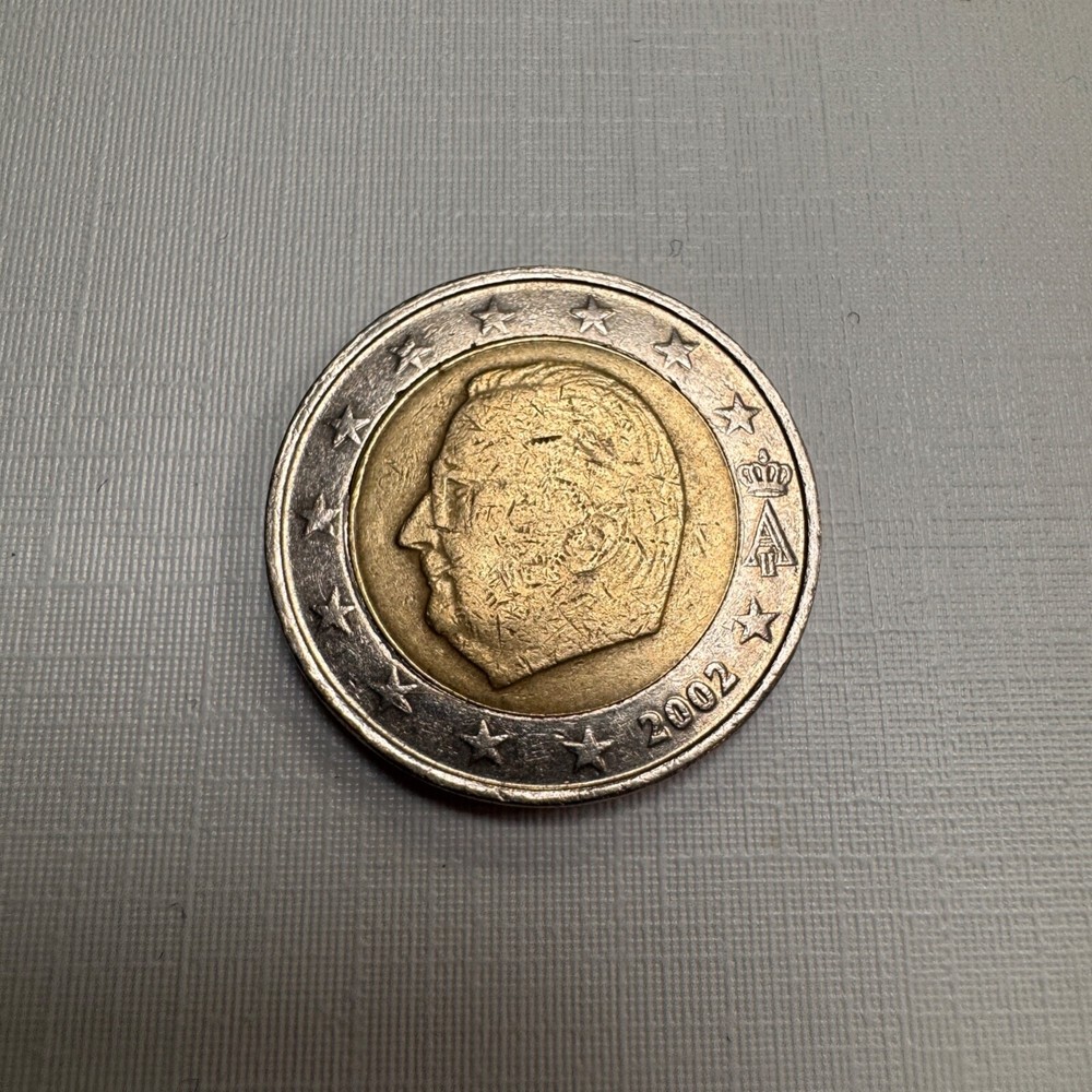 2 euro coin, Belgium, 2002. With Mint Errors