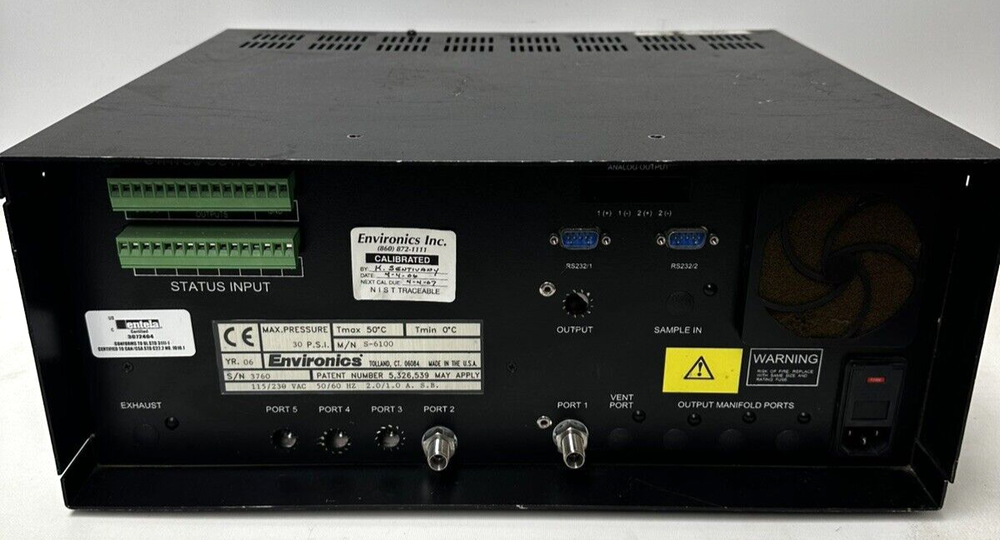 Environics 6100 Multi-Gas Calibrator