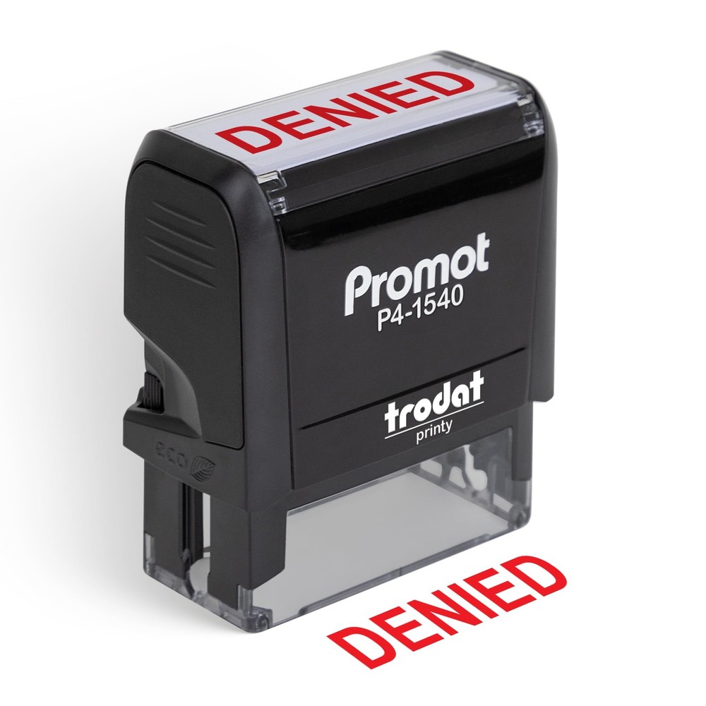 Denied Self Inking Rubber Stamp Red Ink Office Grading Security Stamper
