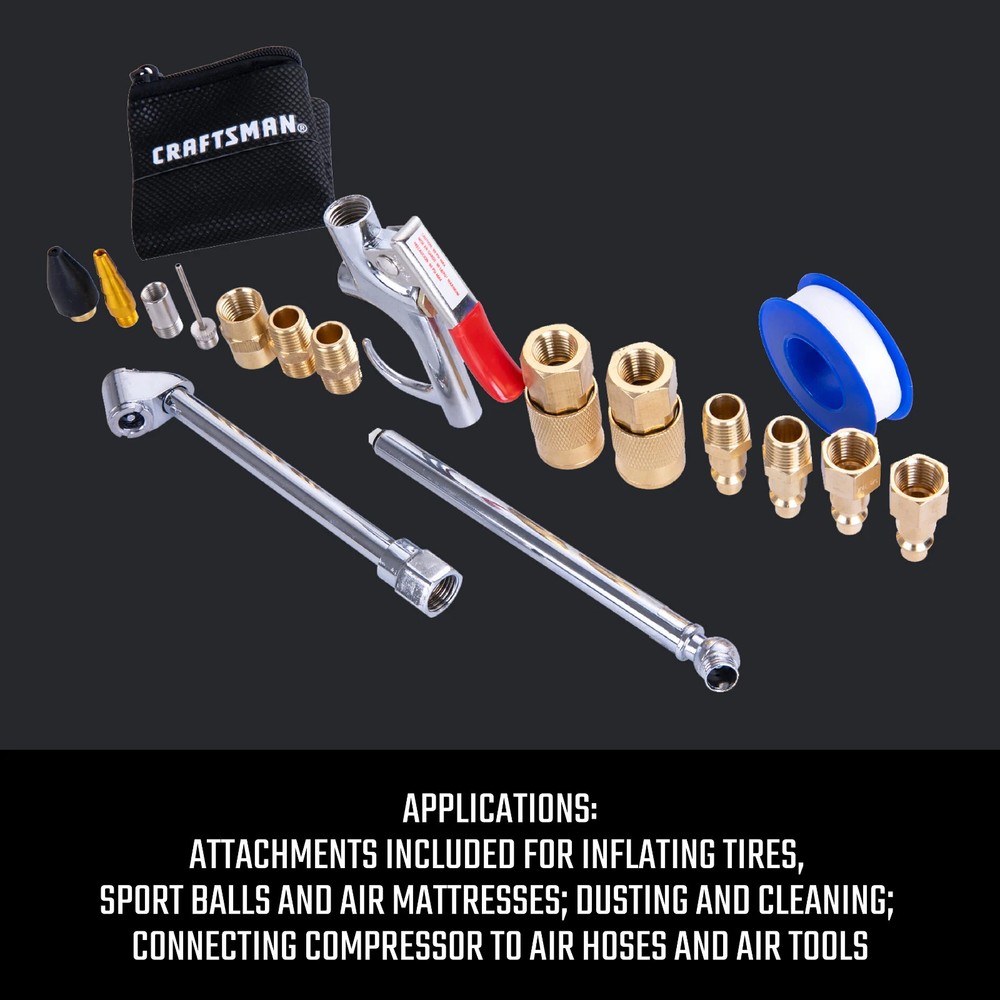 CRAFTSMAN 18-Piece Air Compressor Accessory Kit Pneumatic Tools Set
