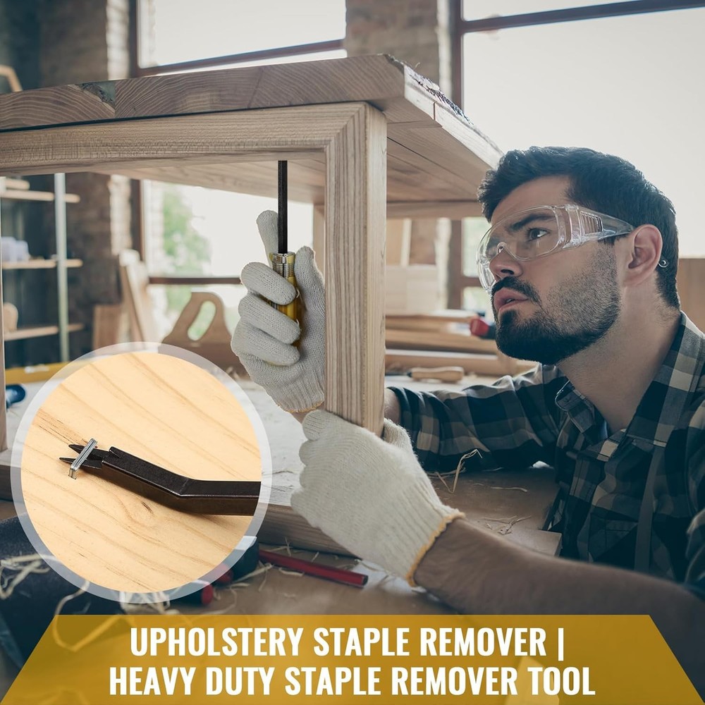Blulu Staple Remover Puller Upholstery Tool Lifter, yellow