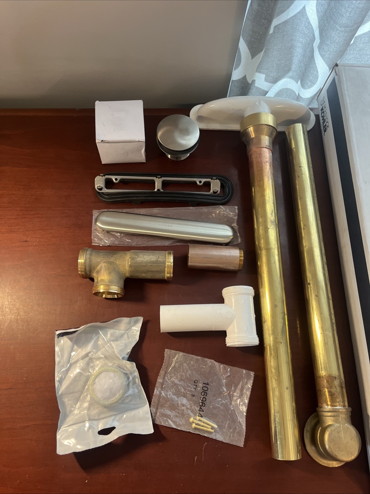 Kohler Clearflo 7271-BN Tub Drain Kit Slotted Brass Overflow Brushed Nickel READ