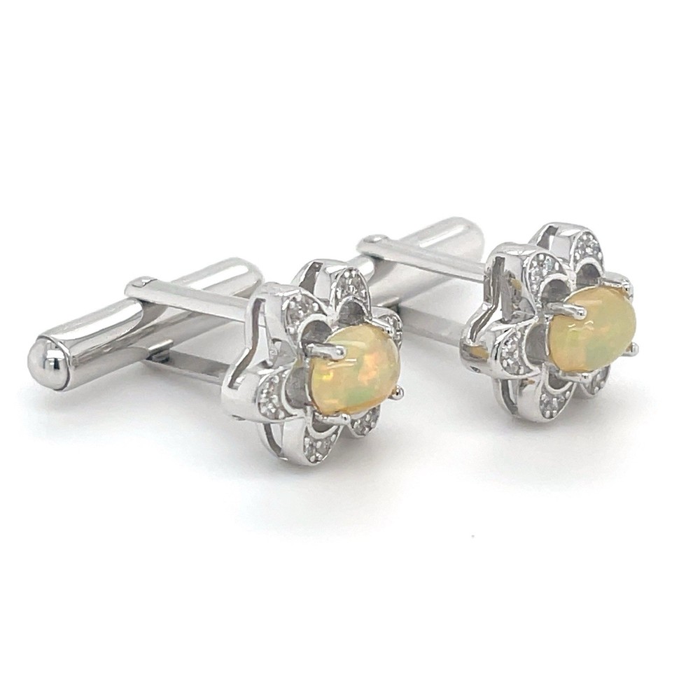 925 Silver Cufflinks with Opal.
