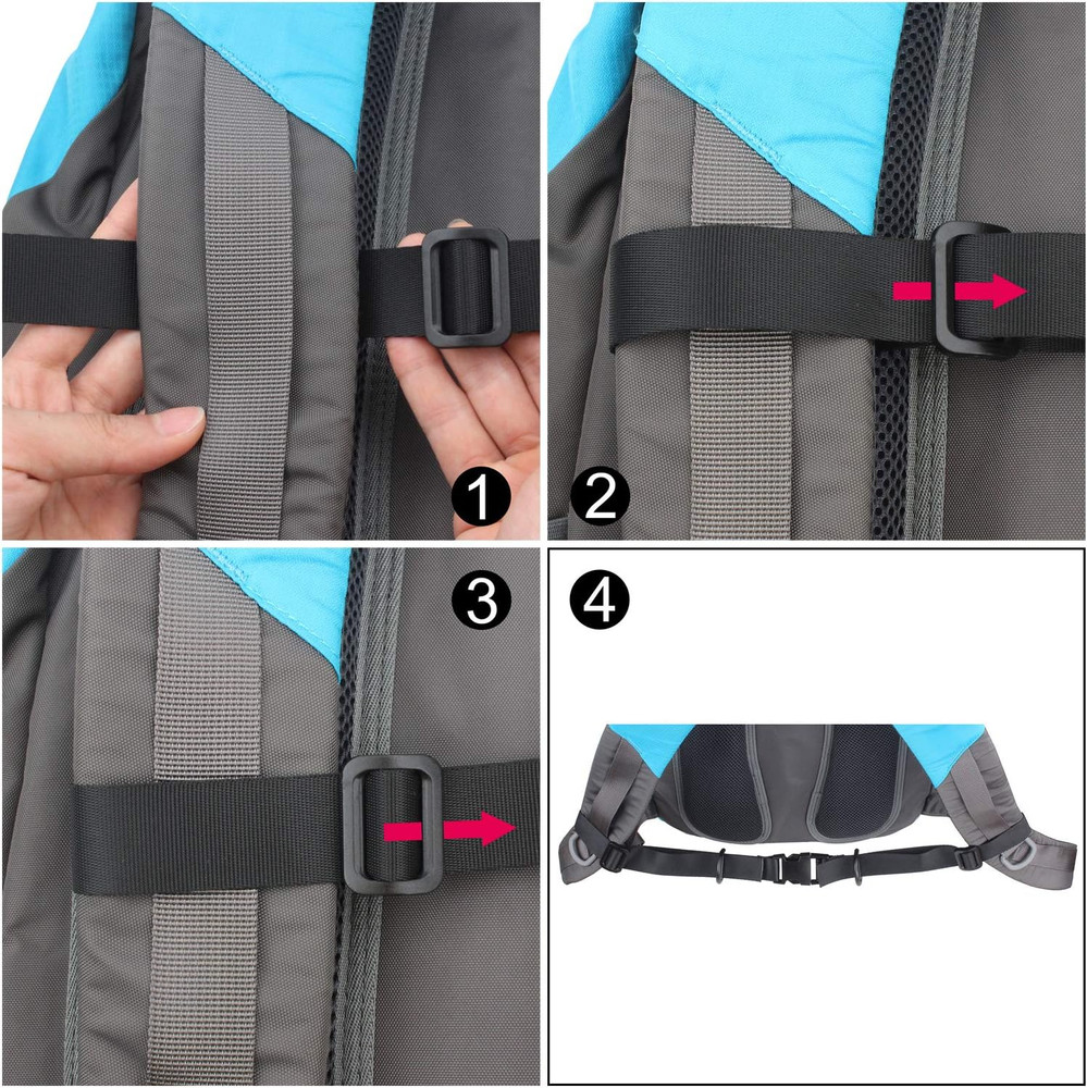 2 Pack Backpack Chest Straps, Heavy Duty Adjustable Backpack Sternum Strap Belt