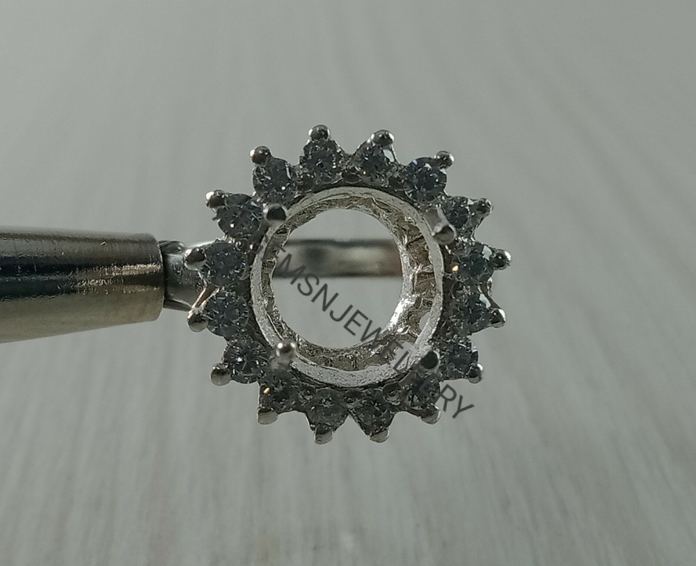 9X9MM Round Semi Mount Ring Without Stone Ring Wedding Ring Prong Setting Ring