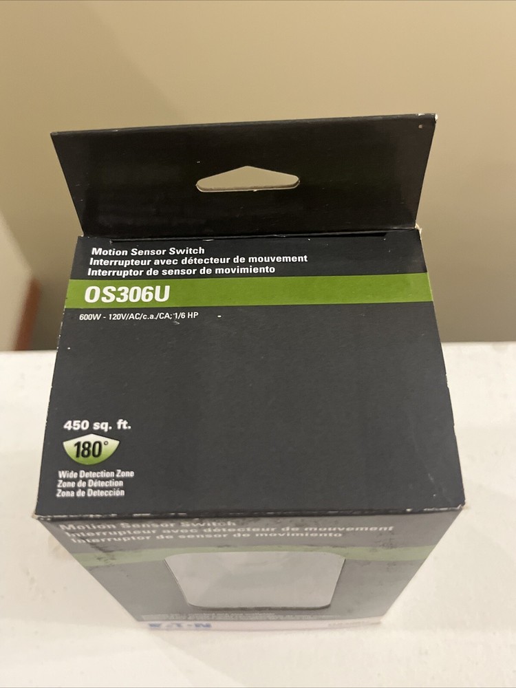 New Eaton Black Motion Sensor Switch OS306U-BK