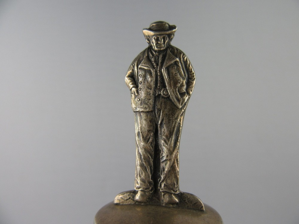 Vintage Wine Stopper Figurine a Man Winemaker Silver