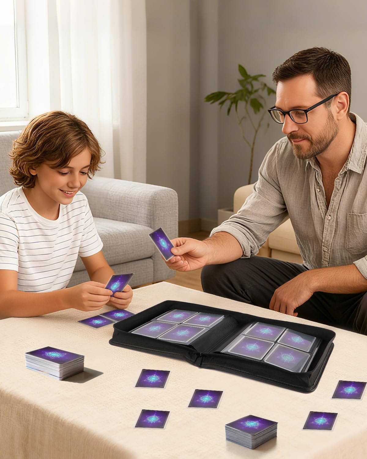 Top Loader Binder 4 Pocket for 144 Toploaders, Side Loading Toploader...