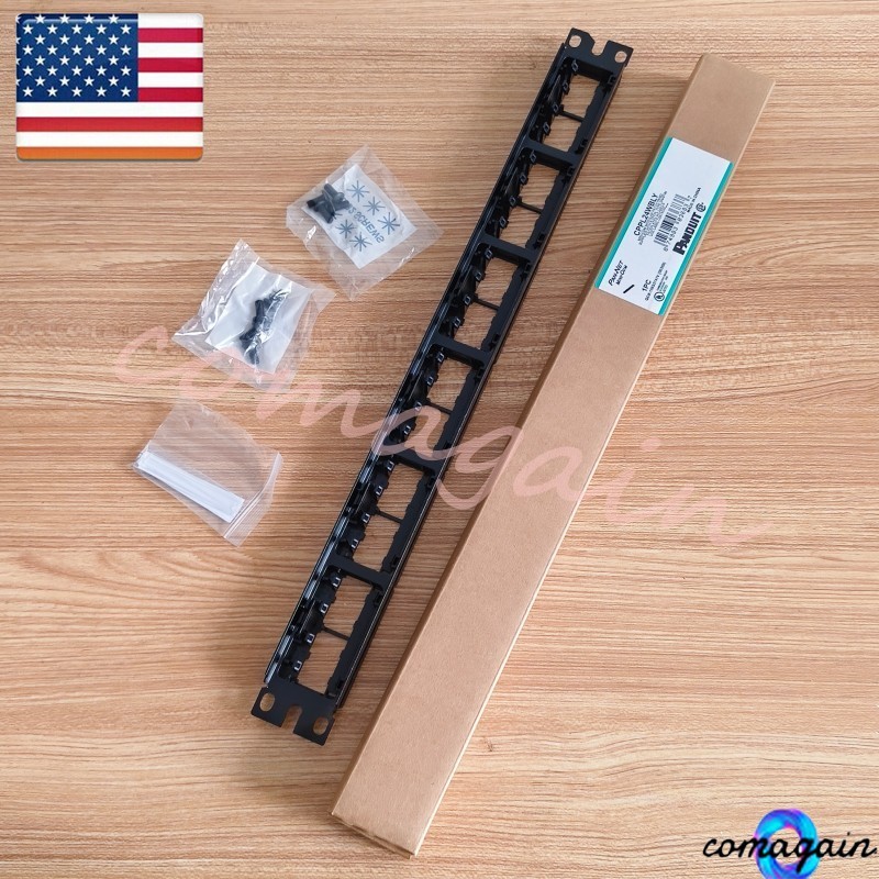 Mini Com Modular Patch Panel For Panduit CPP24WBLY w/ Faceplates Fits Cat 6, 5E