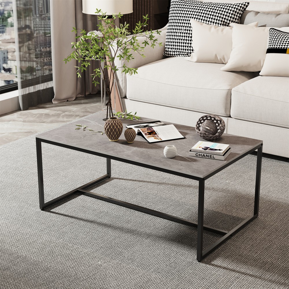 Upscale Real Marble Square/Round Tea Table Metal Frame Coffee Sofa Display Table