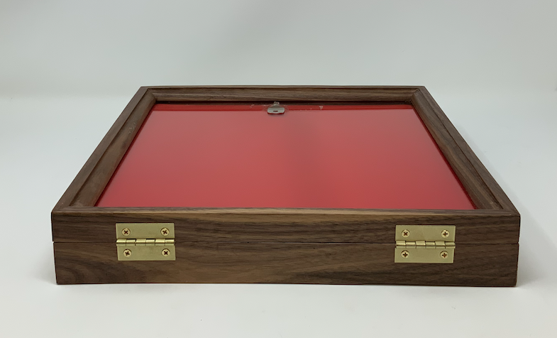 Walnut Wood Display Case 12 x 12 x 2 for Arrowheads Knifes Collectibles & More