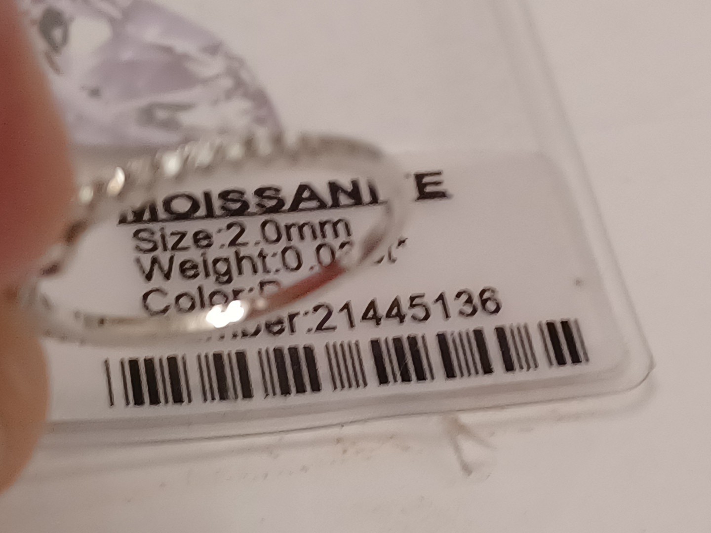 925 Sterling Moissanite 2.0 Ct Engagement Ring Sz 7 & Matching Wedding Ring NEW