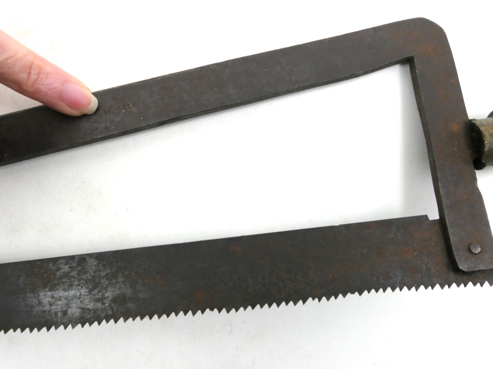 Antique W WELZ Bone Saw c. 18th-19th War Surgical Amputation Tool Hacksaw
