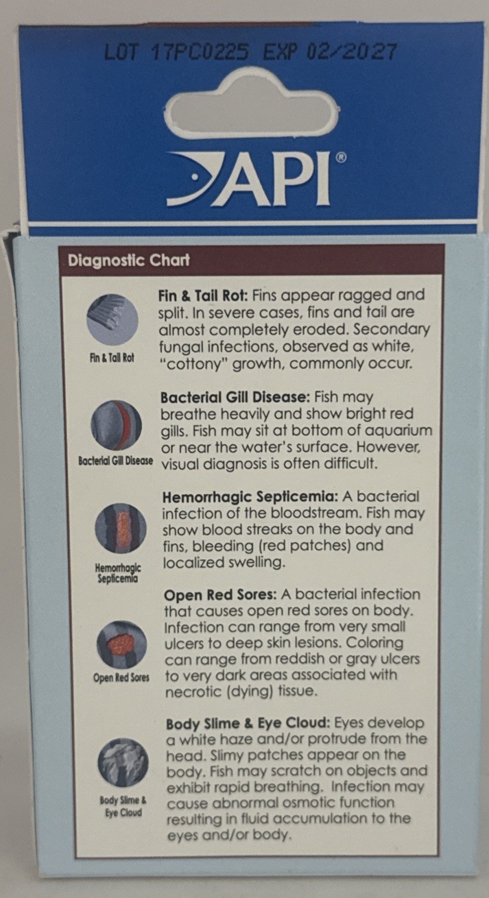 API FIN & BODY CURE Remedy Aquarium Tropical Fish Bacteria Exp 2/27