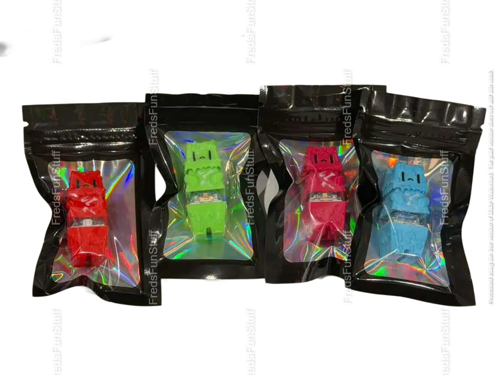 Fidget Clicking Tap Keyboard Cap Guy - 3D Printed Slime Green Rare Tapcap style