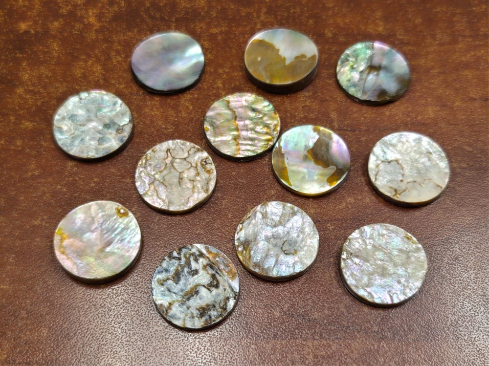12 PCS ROUND ABALONE SHELL BLANK DISC 20MM