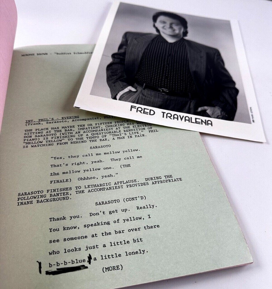 Murphy Brown Signed Original Script Buddies Schmuddies Final Draft 9/20/1989 WB