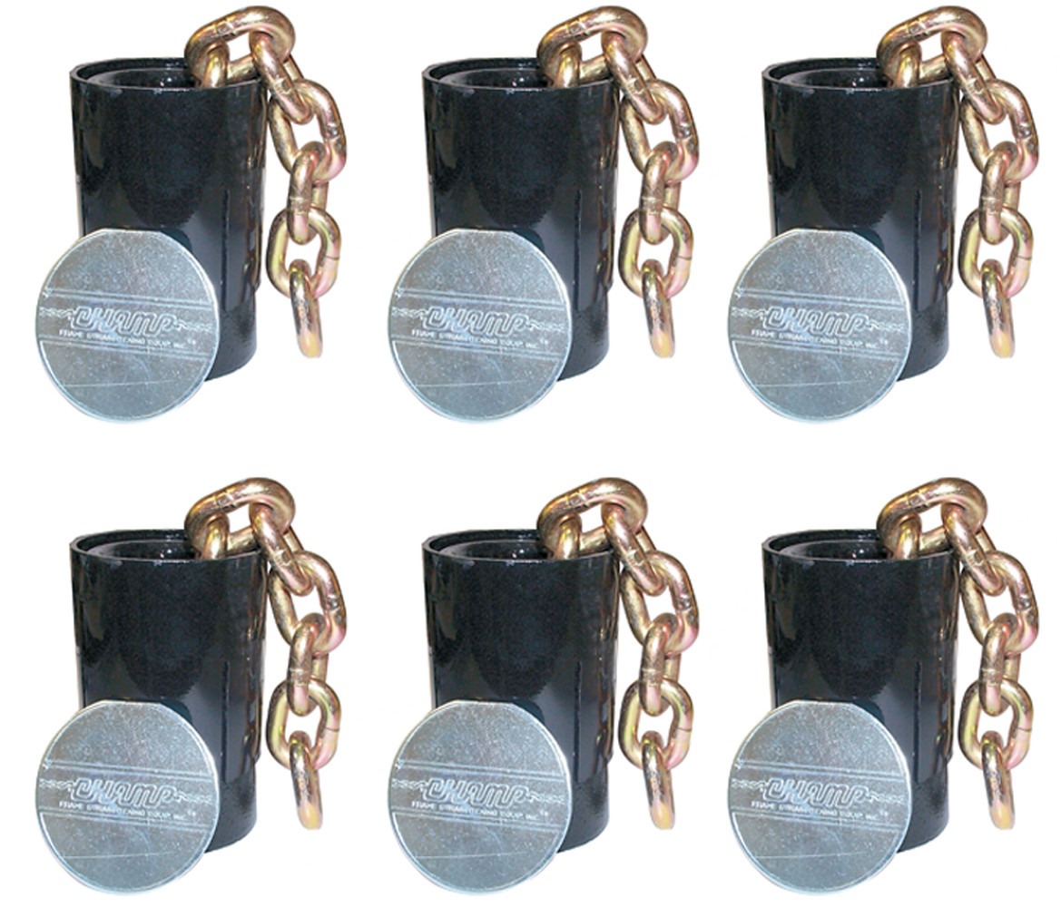 Set of 6 Champ Floor Anchor Pots for Auto Frame Machines and Pulling Posts 1600