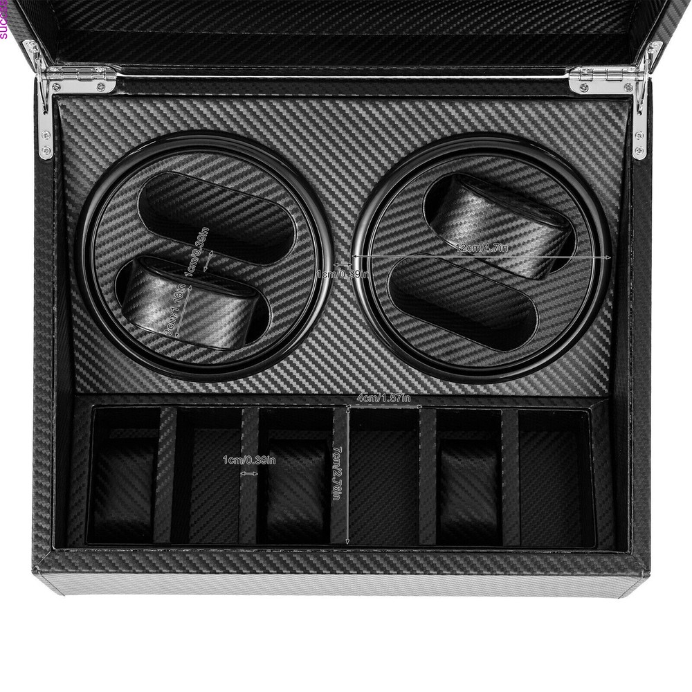 4+6 Automatic Rotation Watch Winder Box Storage Case Self Winding Display Box