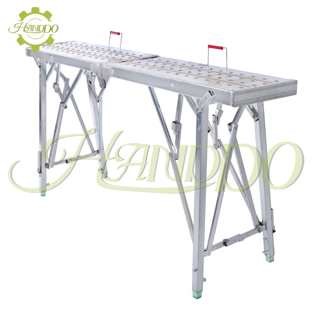 1.6m Scaffolding, Adjustable Height Work Platform Scaffold Tower Ladder Stool