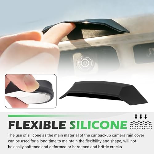 Upgraded Backup Camera Rain Shield for Car,Silicone Rear View Backup Camera