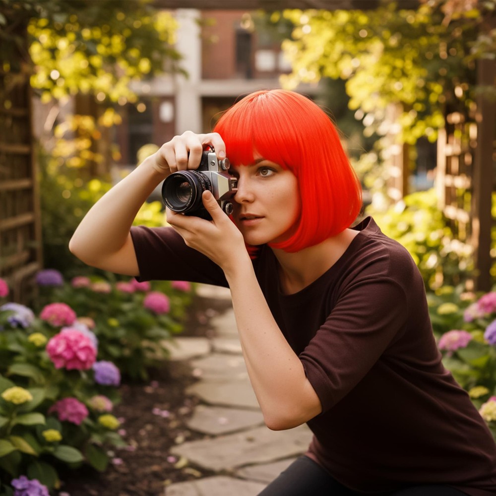 Cindy Bright Red Wig Costume Accessory
