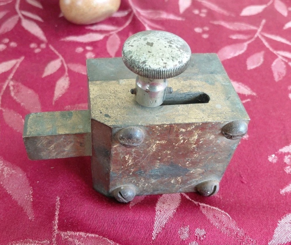 ANTIQUE CORBIN UNRESTORED MORTISE LOCK BRASS DOOR KNOBS & DEADBOLT